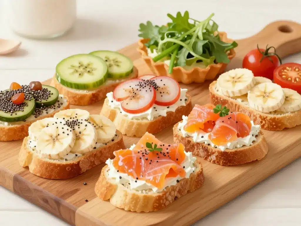 Idées petit déjeuner tartine sucrées et salées rapides