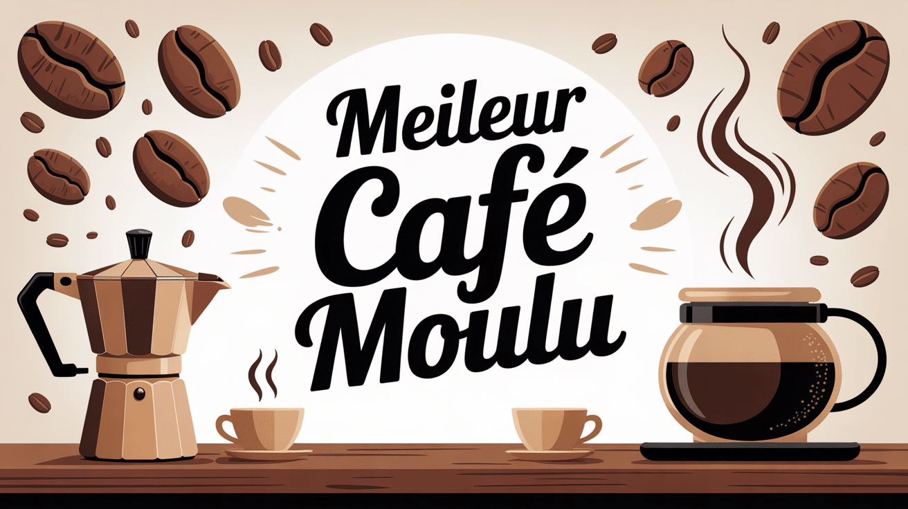 Illustration meilleure ambiance café moulu dégustation