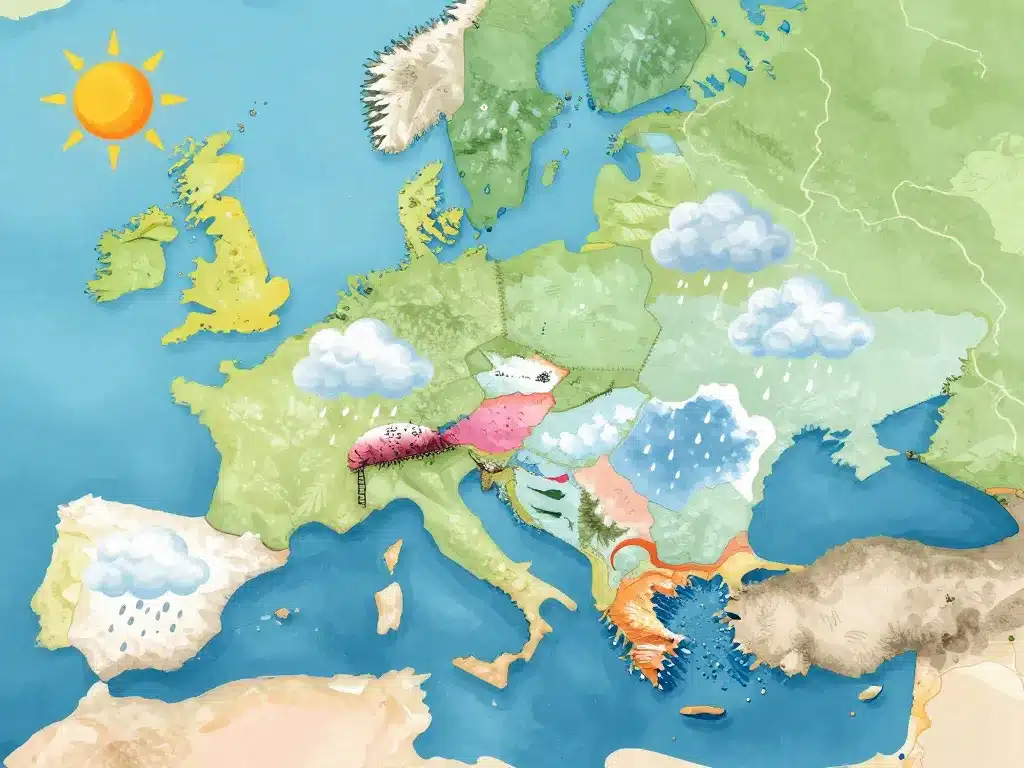 illustration meteo periode pour aller en Albanie par region