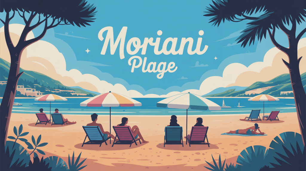 Illustration estivale Moriani Plage Corse plage sable
