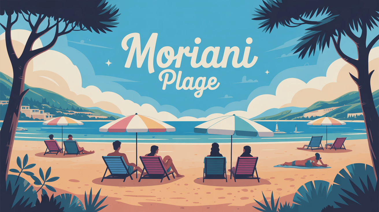 Illustration estivale Moriani Plage Corse plage sable