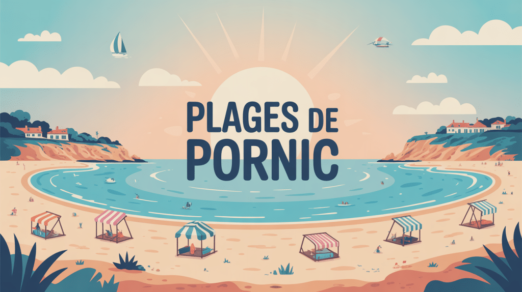 Illustration littoral plage Pornic