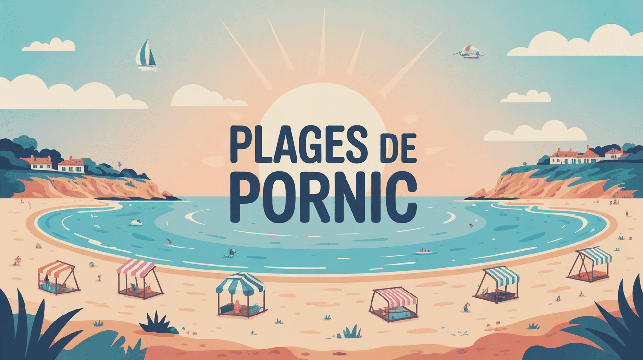 Illustration littoral plage Pornic