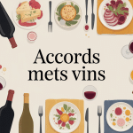 illustration accord parfait quel plat quel vin sur table raffinée