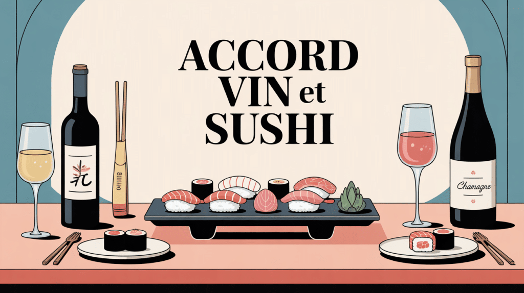 quel vin avec sushi table japonaise moderne