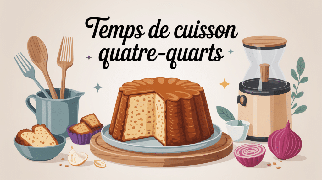 illustration temps de cuisson quatre quart sortie du four
