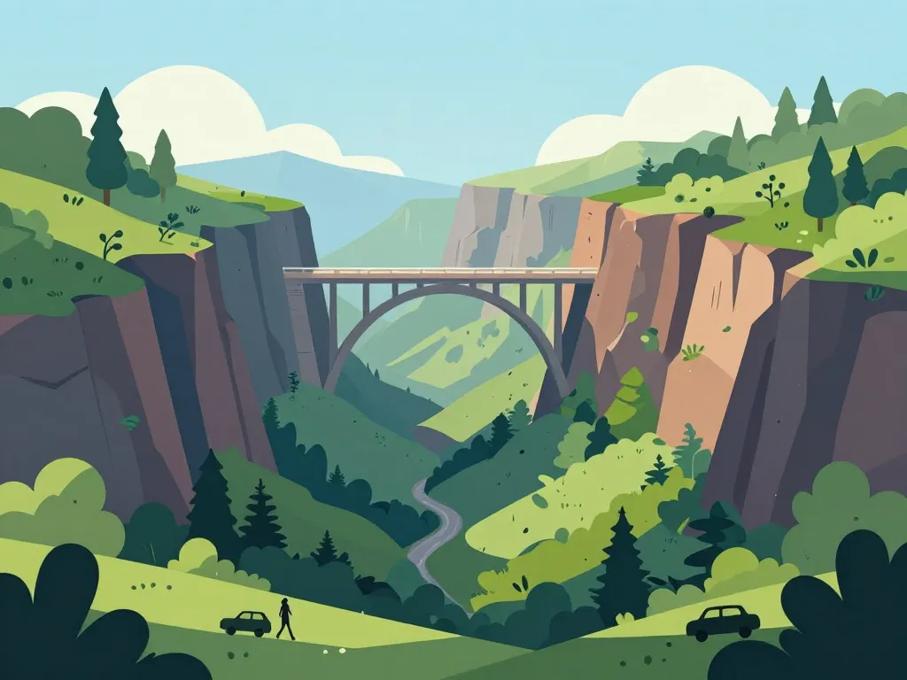 viaduc du caramel vue route canyon