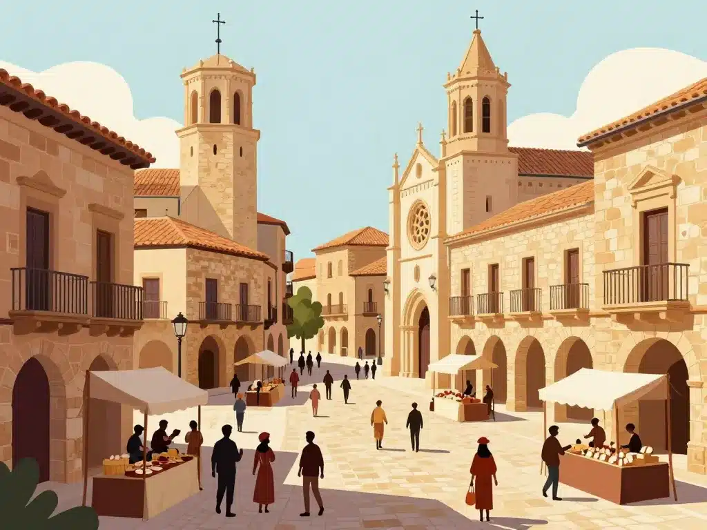 Centre historique de Vic Espagne avec rues médiévales et Plaza Mayor