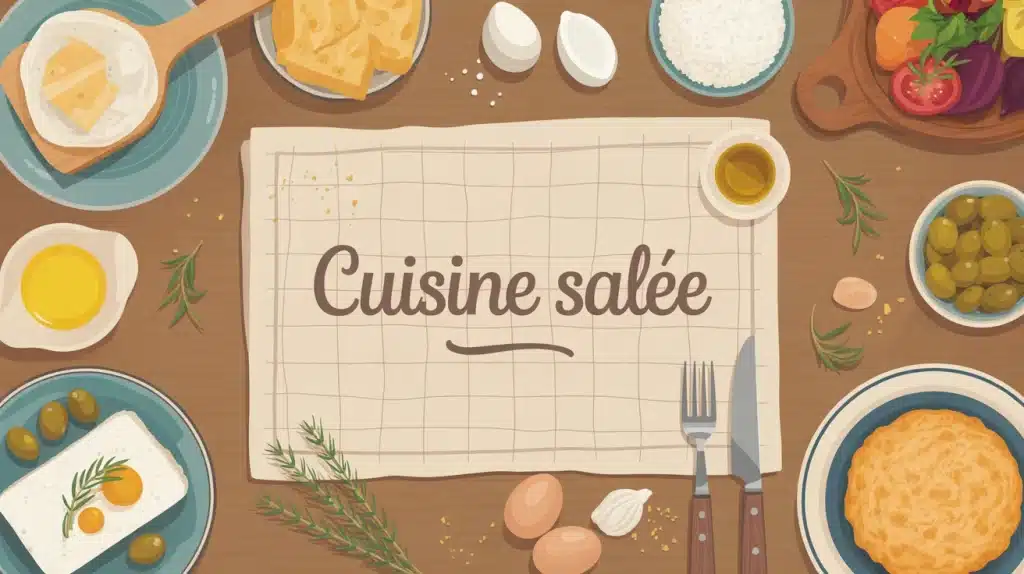 recette salé cake olives feta plan de travail