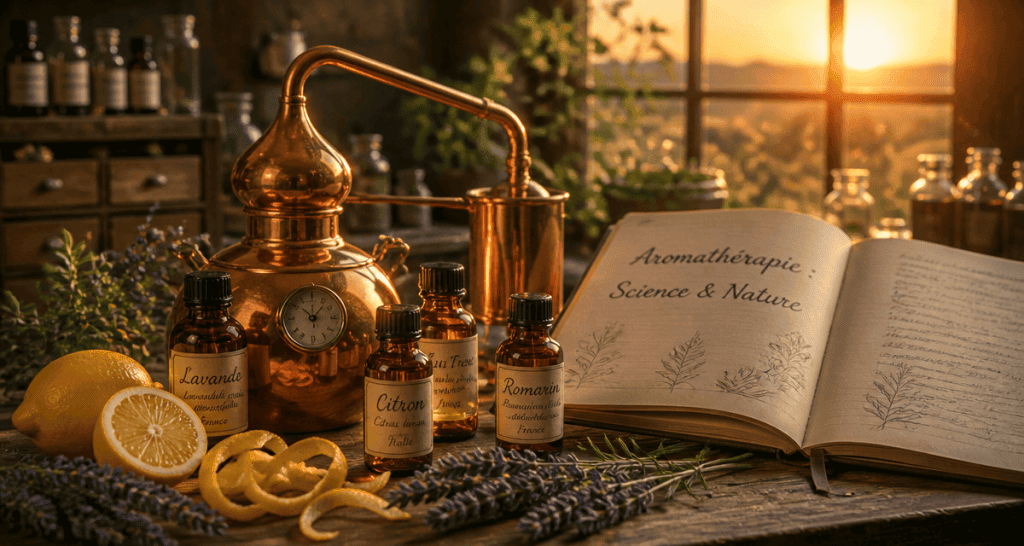 aromathérapie définition alambic huiles essentielles lavande citron