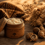 bienfaits beurre de karité pot artisanal sur table bois