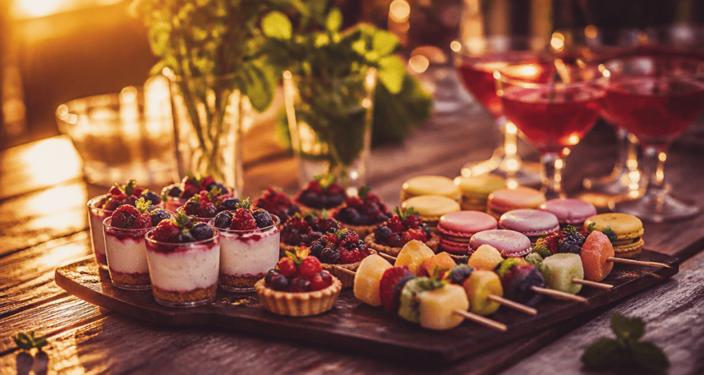 Buffet dessert apéro dinatoire avec mini desserts