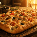 recette focaccia cyril lignac dorée avec romarin