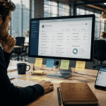 setting commercial professionnel devant CRM