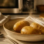 Comment cuire des pommes de terre au micro ondes : pommes chaudes au film micro-ondes