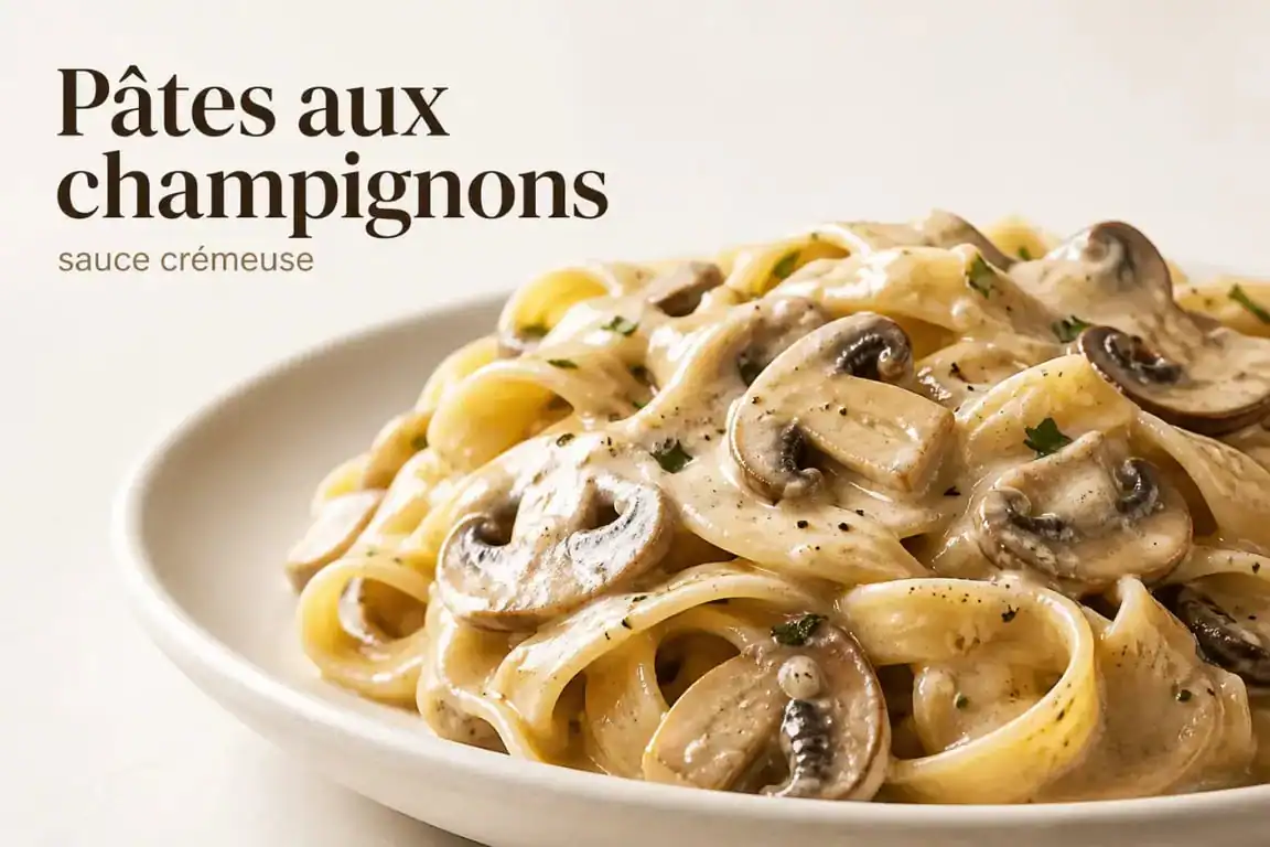 Sauce crémeuse aux champignons onctueuse pour illustrer comment épaissir une crème