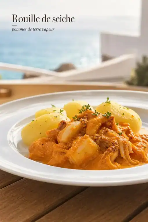 Rouille de seiche traditionnelle, spécialité culinaire incontournable d'un restaurant à La Tamarissière