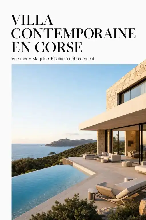 Villa de luxe en location en Corse avec vue mer et piscine