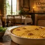 L’orée du perigord à Feuillade : parmentier de canard aux noix du Périgord, table rustique
