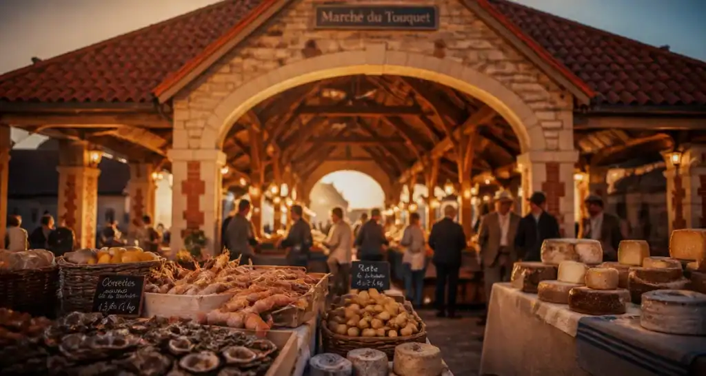 marché couvert du touquet-paris-plage arche pierre étals produits régionaux