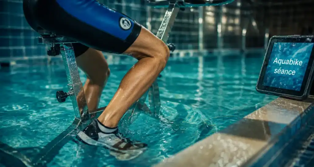 Séance aquabike en bassin : sculpter le corps sans risque, vélo immergé