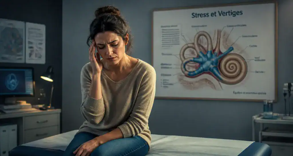 Femme stress vertige cabinet médical