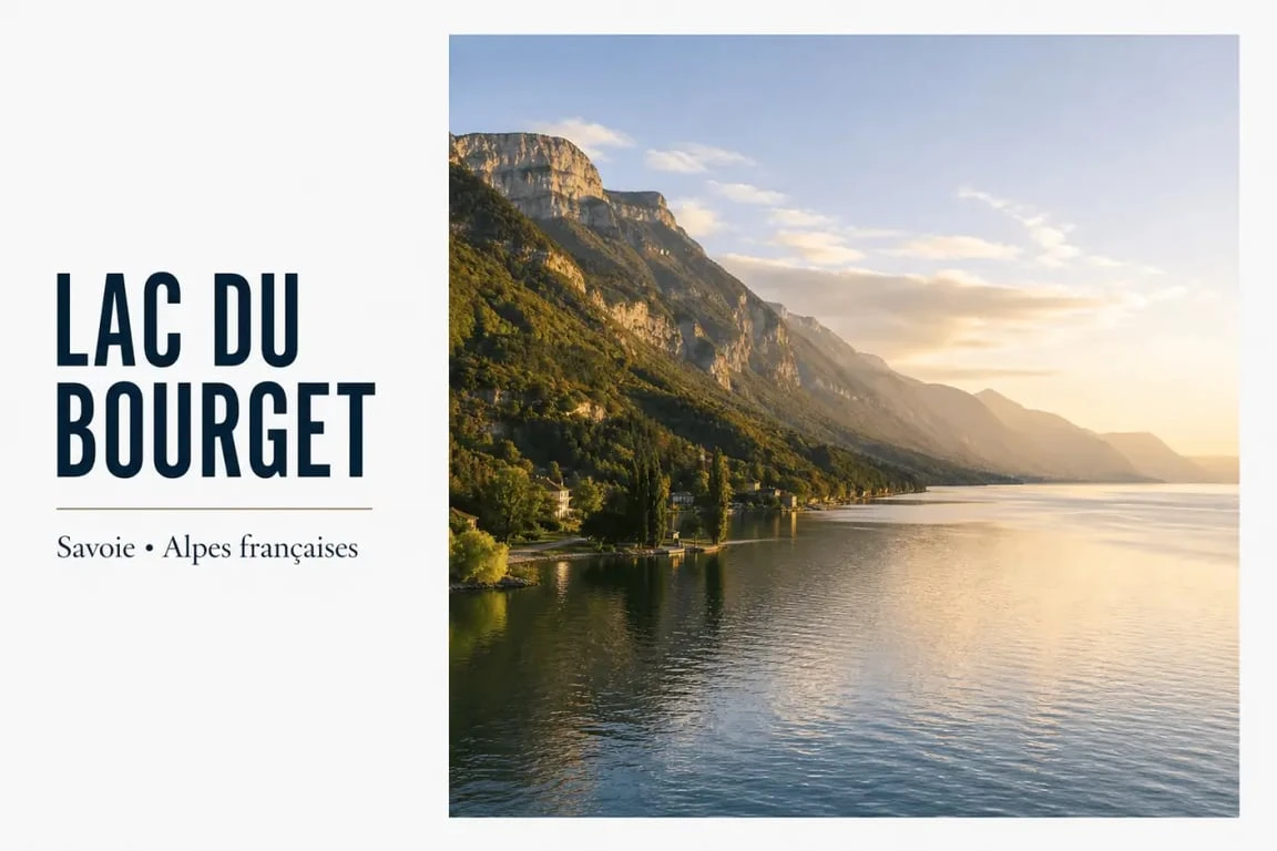 Paysage du Lac du Bourget, un incontournable pour visiter la Savoie.