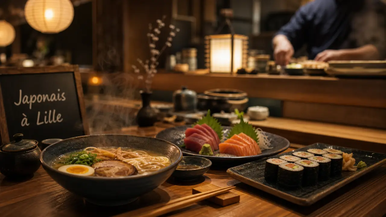 Lille restaurant japonais : bols de ramen et sashimi