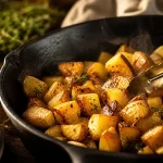 Pommes de terre sautées recette croustillantes en poêle en fonte chaude