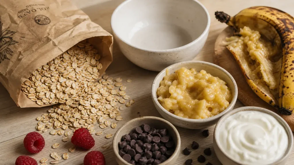 Que faire avec des flocons d avoine : flocons, banane et yaourt en dessert