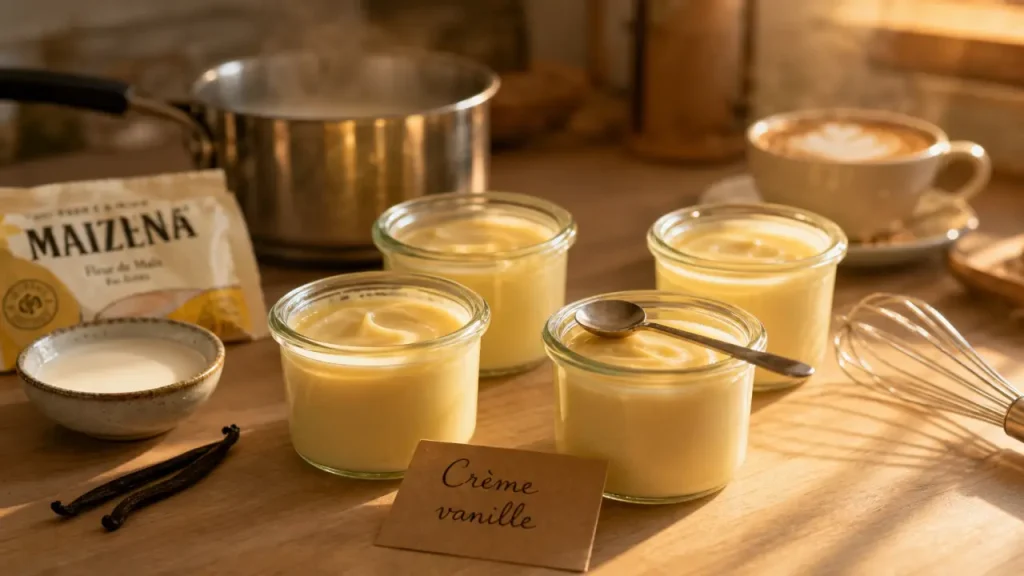 Recette dessert crème vanille maison en pots