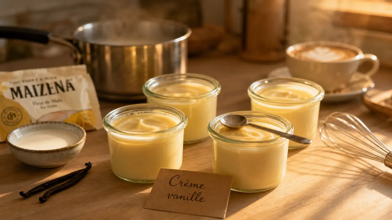 Recette dessert crème vanille maison en pots