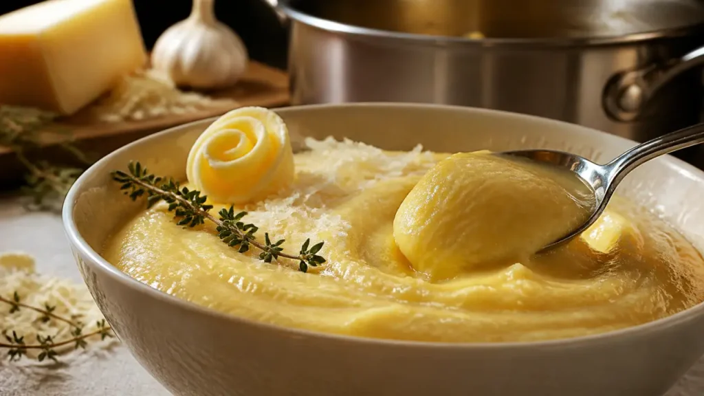 Recette polenta crémeuse en 10 minutes, polenta luisante