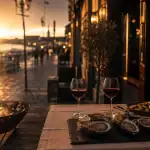 Restaurant sur les quais à Bordeaux : terrasse avec vue sur la Garonne