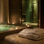 Spa privé couple avec jacuzzi et intimité