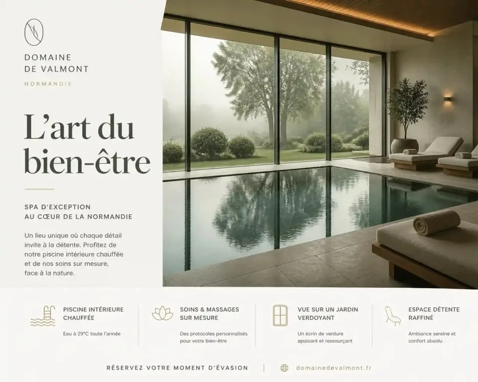 Hôtel en Normandie avec spa et piscine intérieure pour un séjour bien-être