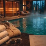 Foret noire hotel spa : piscine intérieure et sauna vitré