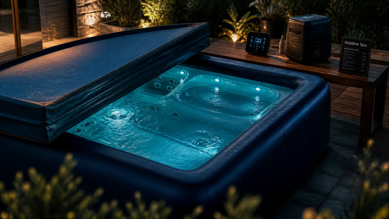 Maldive spa Bestway carré : 180 jets d’air et 8 jets d’eau