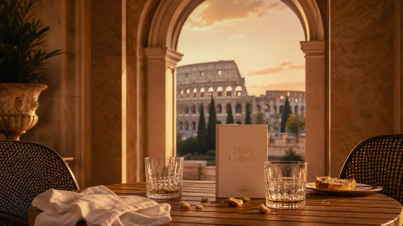 Rome hotel 5 etoiles : terrasse avec vue sur le Colisée