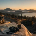 Vacances en auvergnes : route vers volcans et lac