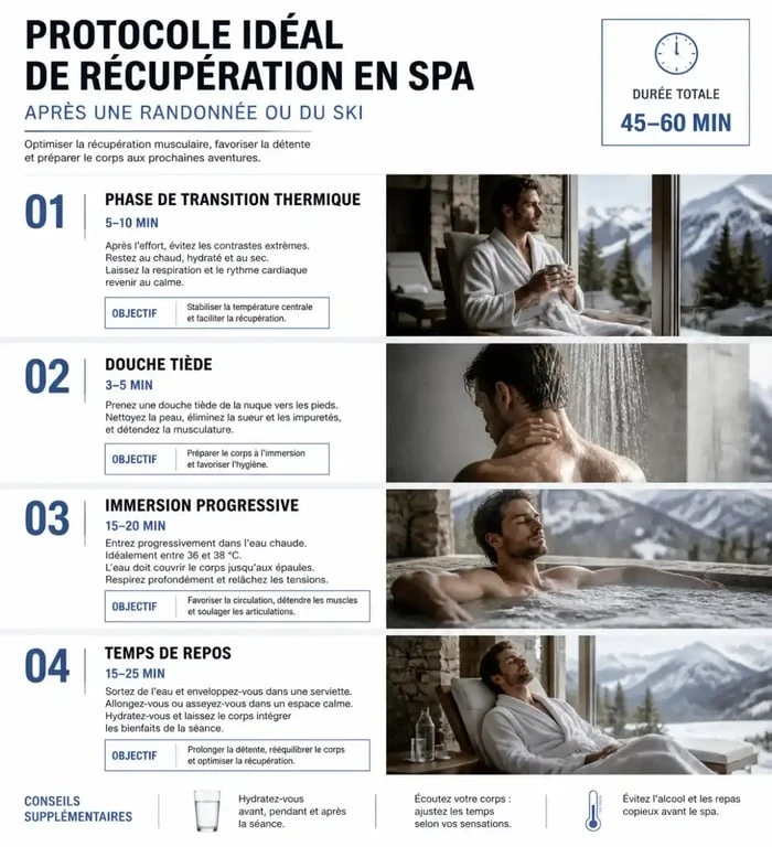 Protocole de récupération en spa et montagne : étapes clés pour une séance efficace