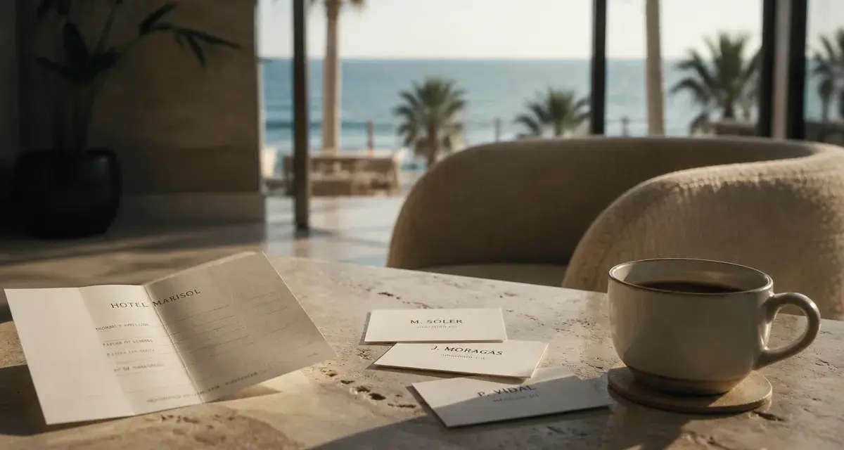 Hôtel de luxe en Espagne : hall avec vue sur la Méditerranée