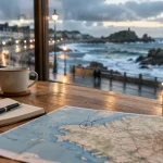 Hotel bord de mer en Bretagne : vue mer depuis terrasse