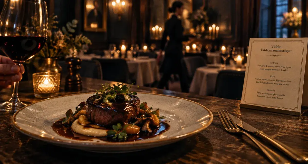 Hotel restaurant gastronomique : assiette raffinée pour un dîner d’hôtel