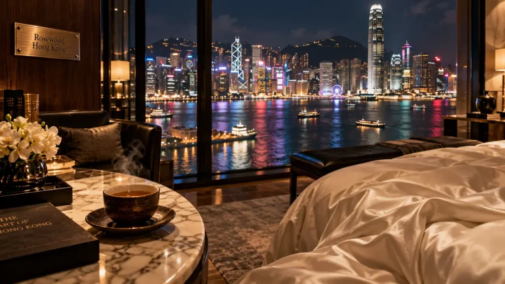 Plus bel hôtel du monde : Rosewood Hong Kong, panorama sur le port et chambres de 53 m²